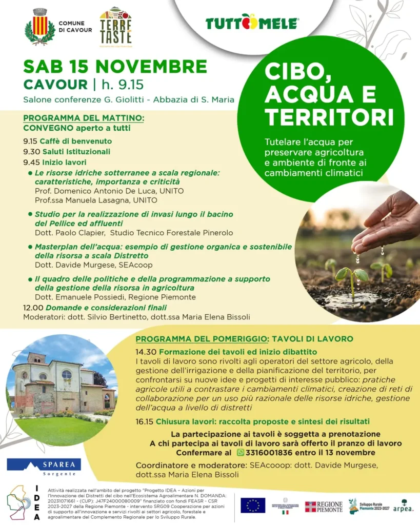 Locandina Tuttomele Cibo acqua territorio