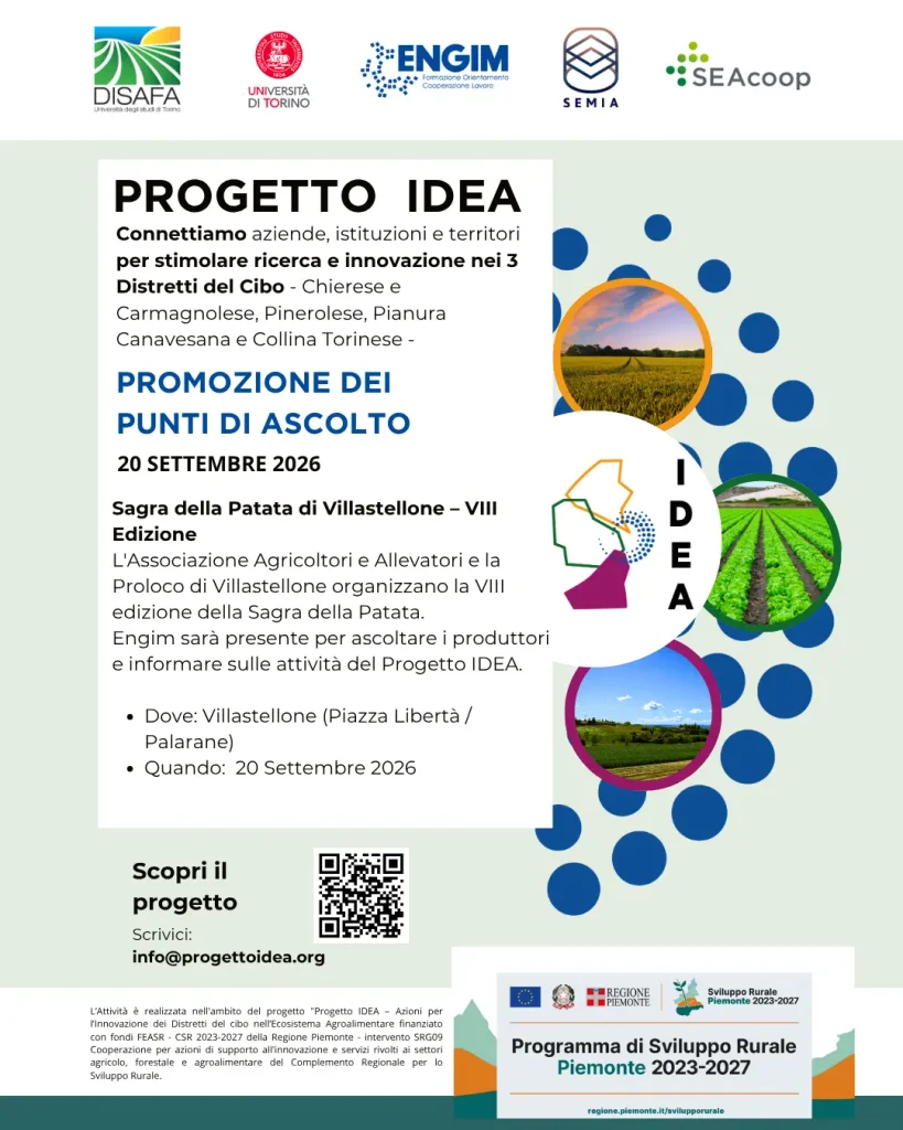 Appuntamento con IDEA | Sagra della Patata di Villastellone 1 Locandina Progetto IDEA 20 settembre